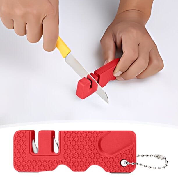 Aiguiseur de Couteaux - MiniOutdoorsKnifeSharpener™ - Rouge